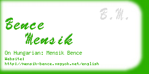 bence mensik business card